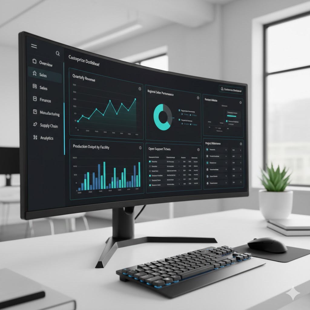 Customizable ERP Software Dashboard